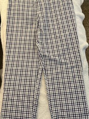 IZOD PerformX Golf Pants Men’s 38x32 Gray Purple Plaid Performance
